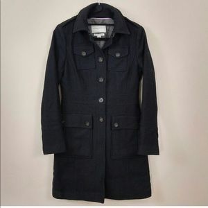 Banana Republic Wool Long Coat - Military Style